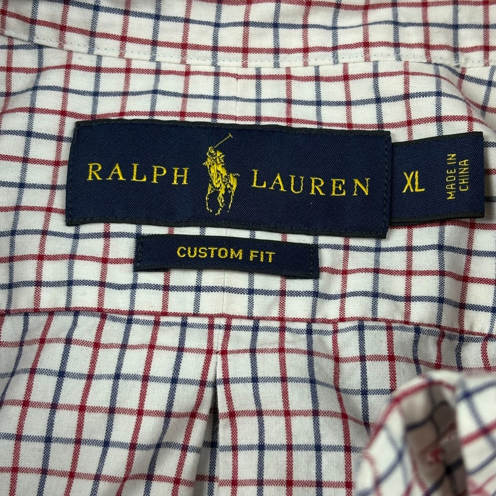 Ralph Lauren Mens XL Custom Fit Long Sleeve Check Button Down Shirt - Picture 3 of 9